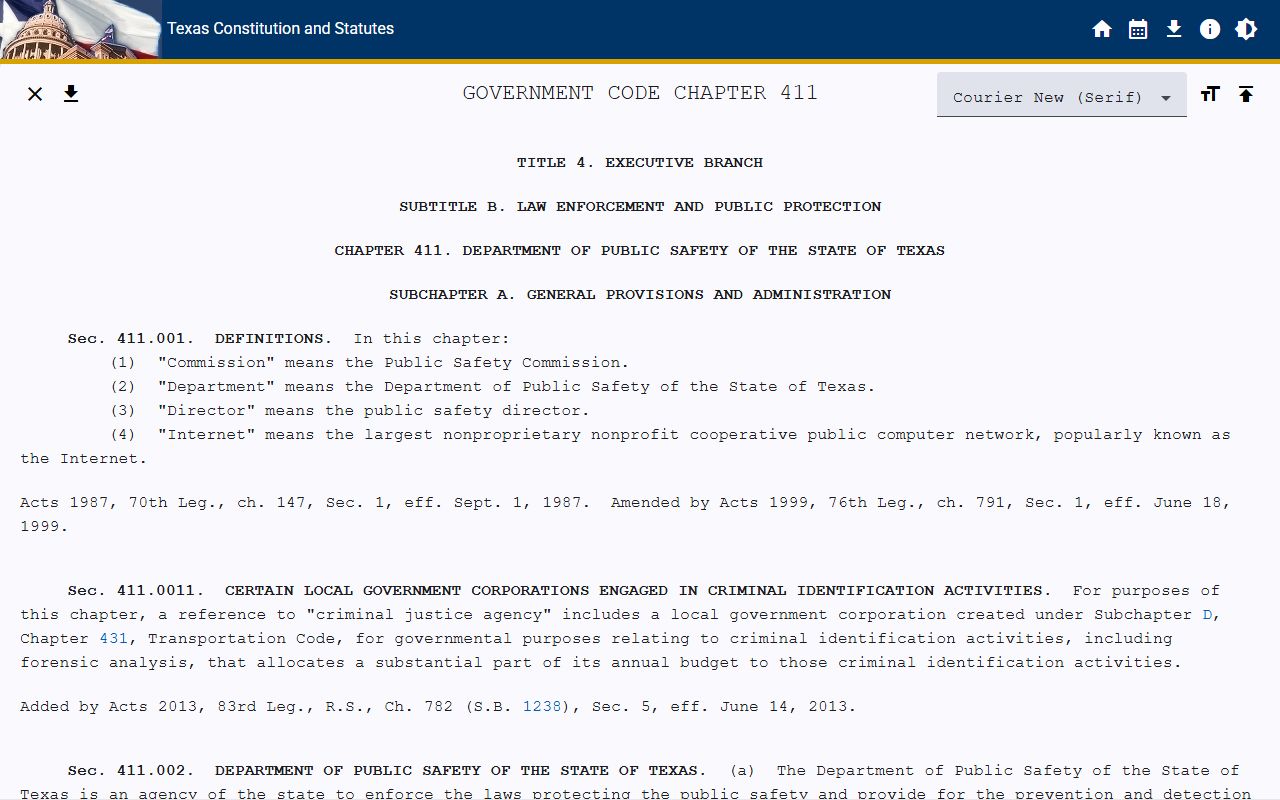 Texas statute on criminal history records affecting Galveston County arrest records
