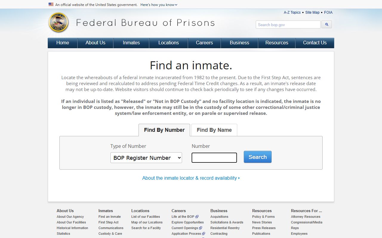 Federal inmate locator for cases not on the Galveston County jail roster