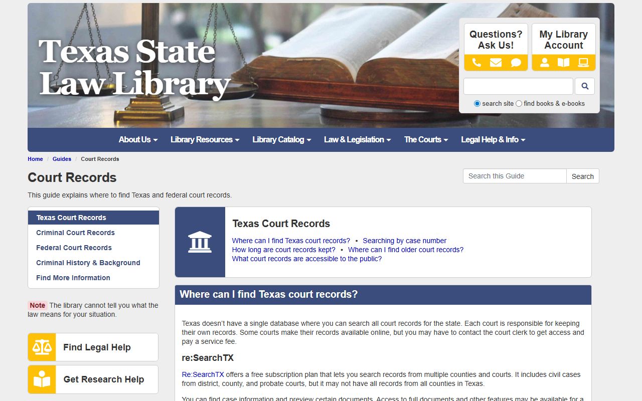 Texas court records guide for Galveston County public records access